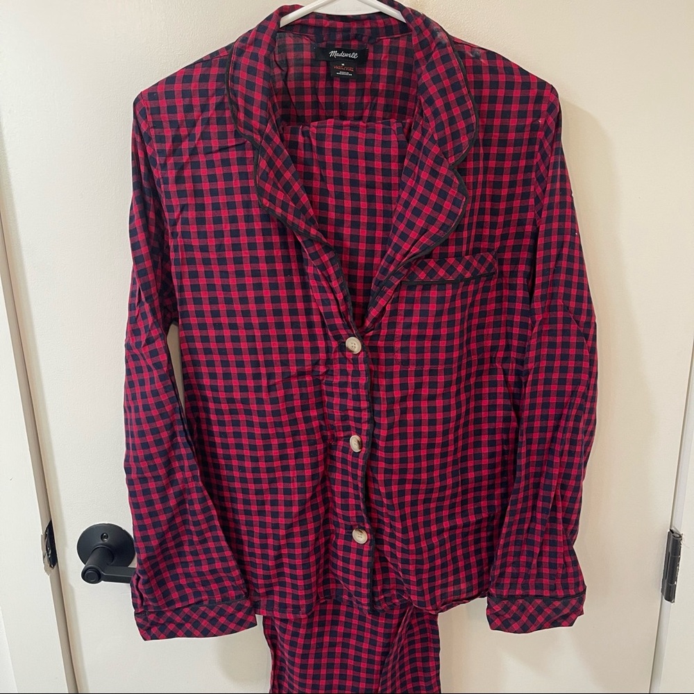 J. Crew gingham pj set